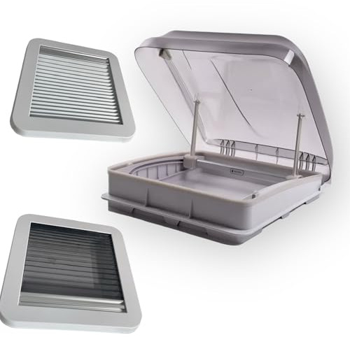 XENPER® Claraboya Camper 40x40 con Oscurecedor y Mosquitera – Ventana Techo Transparente para Caravana Camper Homologada 43R