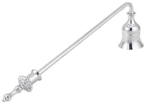 Healeved Spegnicandele con Manico in Metallo Argento, Spegni Candela Rustico a Campana per Casa, Decorazione Fattoria, Estintore per Candele Sicuro e Antifuoco, Accessorio per Candele