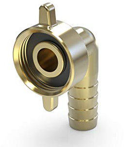 ABA Beul 55015.004.2 Raccord de Tuyau coudé avec écrou Papillon, cuivré, 3/4 x 13