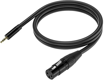 Yinker 3,5 mm till XLR honamikrofonkabel, 1,5 m 1/8 tum TRS till XLR hona 3-stifts mikrofonkabel balanserad stereo