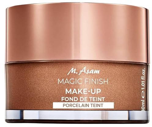 M. Asam Magic Finish Porcelain Teint Make-Up Mousse (1.01 Fl Oz) – 4in1 Primer, Foundation, Concealer & Powder With Buildable Coverage, Adapts To Fair Skin Tones, Leaves Skin Looking Flawless