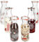 Ritzenhoff & Breker 6er Set Palermo Karaffe 1 Liter + WECK-Zubehör I Krug mit italienischem Dekor aus Glas mit Glasdeckel, Dichtring & Klammern I Saft-Flasche für Wasser, Milch & Co.