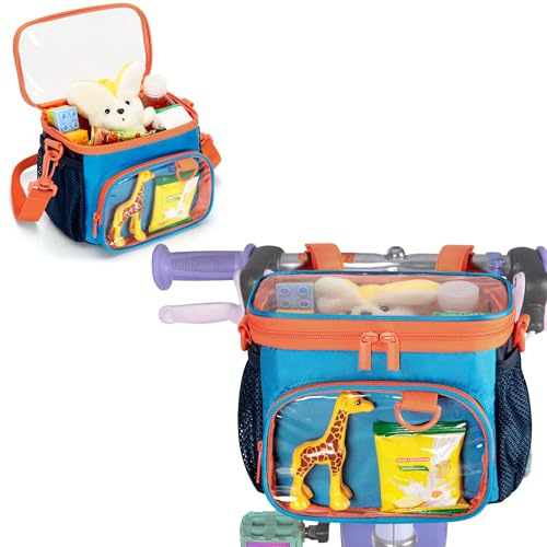 LoDrid Bicycle Front Bag, Bike Basket, Blue