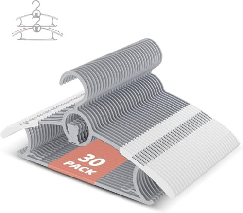 Vicye Einstellbare Kleiderbügel Kinderkleiderbügel,30 Stück Baby Kleiderbügel Platzsparend,28cm-35cm Mitwachsende kleiderbügel Kinder,rutschfeste Kinderbügel,für Babykleidung und Kinderbekleidung