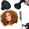 Universal Diffuser Attachment for Hairdryer, Travel Collapsible Hair Dryer Diffuser, Hair Diffuser For Curly Hair, Hair Diffuser For Curly Hair, Dry and Gain Maximum Volume Without Frizz Black