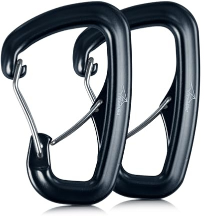 Travel Bird Heavy Duty Carabiner Clip Hook 8KN (1763 lbs), Ultra-Light Aluminum Caribeaners with Double Door, for Hammock, Camping, Hiking, Backpacking, Dog Leash, Keychain Clip