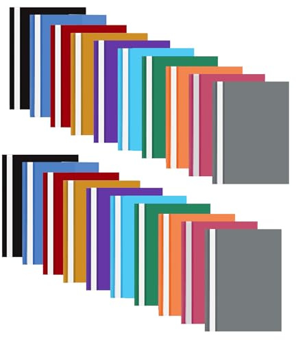 20Pcs Plastic A4 Project Folders: A4 Display Folder Presentation Folders with Clear Cover Document Organiser Plastic Files for Documents for Office School 10 Colours