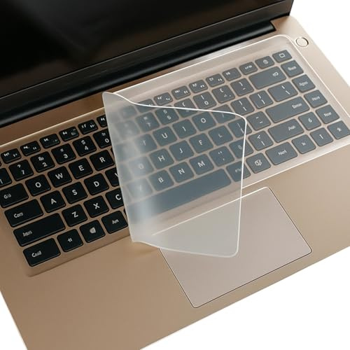 2 Stück Universal Tastaturschutz, 36,5×13,5 cm Silikon Tastaturabdeckung, Laptop tastaturschutz, Transparent und Waschbar, Schutz vor Staub und Flüssigkeiten, Flexibel für 15 bis 17 Zoll Laptops
