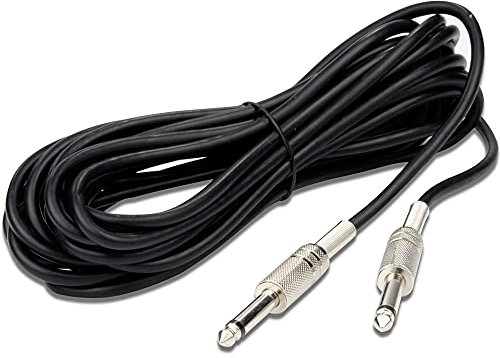 Skytronic Vonyx CX408-6 Professional Speaker Cable - 6.35mm Mono Jack to Jack, 6m Lead for DJ, PA, Karaoke, Live Sound, Flexible Audio Connection, Heavy-Duty Speaker Leads, Black