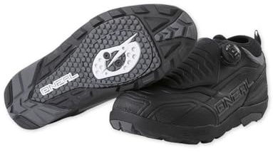 O'NEAL | Scarpe Mountain Bike | MTB Downhill Freeride | Vegan | Impermeabile, Traspirante, Twist-Lock per Una vestibilità Perfetta | Loam WP SPD Shoe Unisex | Adulto | Nero | Taglia 36