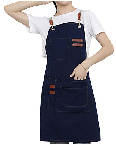 Watwass Armada Delantal Camarero Peluqueria Chef Ajustables Delantal Cocina Hornear Jardín Barbacoa