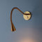 Lampe de lecture murale dorée à LED, applique murale de chevet, col de cygne flexible, avec interrupteur poussoir, lampe de lecture moderne pour tête de lit de chambre à coucher, 3000K, décoration de