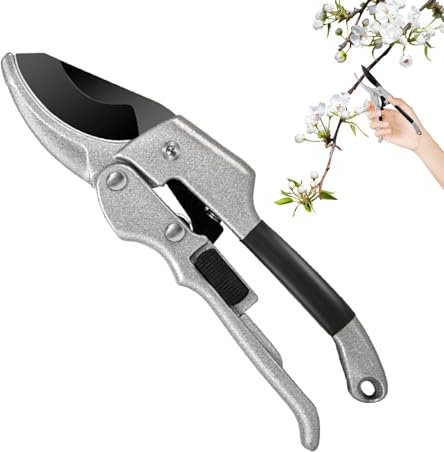 Sécateurs à main à cliquet, cisailles de jardinage | Ciseaux de jardin pour sécateur de branches à cliquet,Outils à main professionnels avec boucle pour les amateurs de jardinage, branches