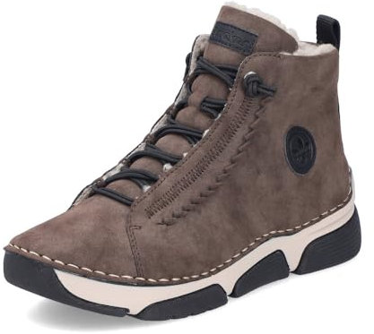 Rieker Damen Schnürstiefeletten 45912, Frauen Stiefeletten,Winterstiefeletten,warm,gefüttert,Boots,Stiefel,Bootee,Booties,braun (25),39 EU / 6 UK