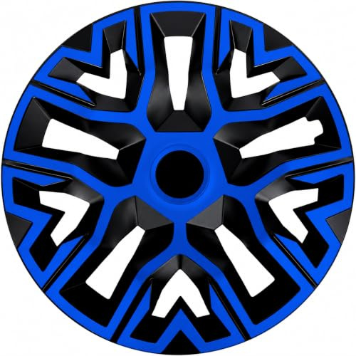 NRM The Best Bicolor Blue/Black Radkappen 15 Zoll für Stahlfelgen | 15“ Radzierblenden 4er Set Blau/Schwarz