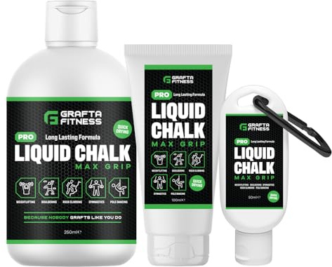 GRAFTA Fitness Pro Liquid Chalk for Weightlifting, Climbing, Gymnastics & CrossFit | Anti-Slip Hand Grip | Max Grip | No Mess Quick Drying Formula (50ml)
