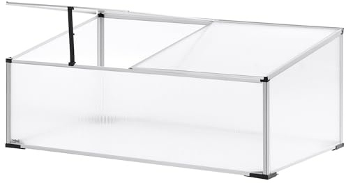 Trädgårdsväxthus Polykarbonatplattor Aluminiumram UV-skydd Silver Serifos