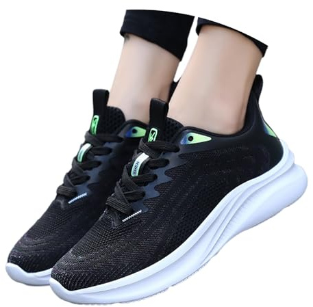 Sneakers Donna Scarpe Ginnastica Donna Scarpe da Camminata Corsa Running Palestra Sportive Nere Invernali Sneaker Shoes for Women Interno Antiscivolo 50 Antipronazione Ortopediche Senza Lacci Comode