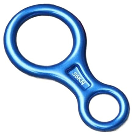 xiaopang 1 Uds. Descenso de Escalada en Roca 35KN Figura 8 Anillo de Cuerda de Palabra Equipo de Dispositivo de Ocho Engranajes Cuesta Abajo(Blue)