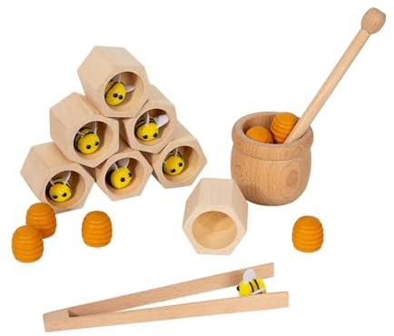 Ysyqkn Jeu D'association Abeille et Ruche - Jouets de Tri et D'empilage pour Enfants