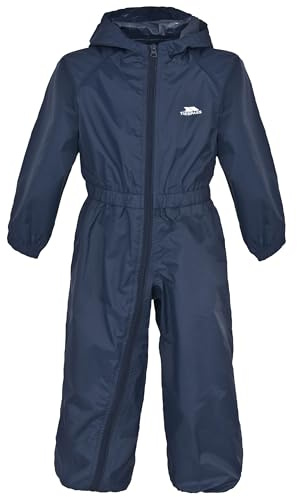 Trespass Button - Traje de Lluvia para niños, Color Azul Marino, Talla 18/24 meses