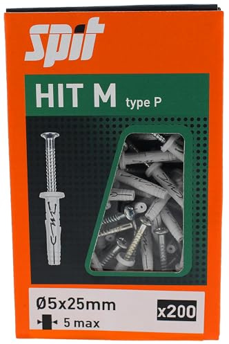 Cheville à frapper - 25 mm - Ø 5 mm - Hit M - Boîte de 200 pièces - Spit