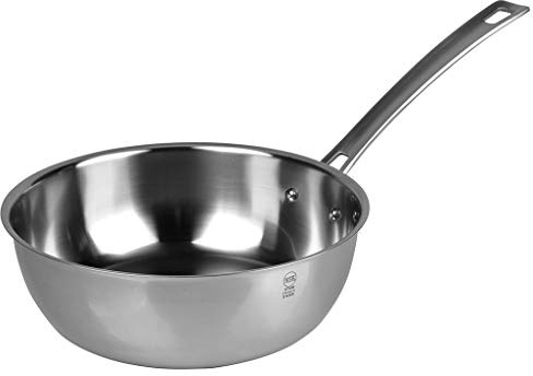 Sitram 712037 Sauteuse Horeca R forme conique diam. 24 cm, 3.1 liters, Acier Inoxydable
