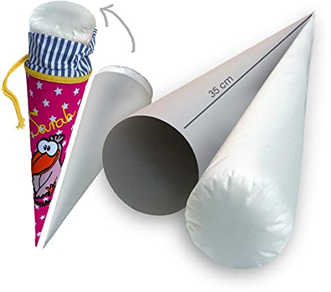 windeltou Premium Bastelset 35 cm | Papprohling + Inlettkissen für Gschwisterschultüte, Schultütenkissen, Zuckertüte