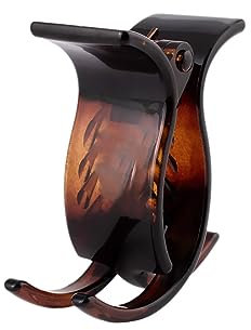 Righe e Pois - Pince à cheveux avec 3 dents marron tartré - CM 02 - Lot de 1 - pince à cheveux classique