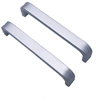 Qrity 2X Cuisine Armoire Porte Poignées Placard Tiroir Chambre Meubles Tirer Entraxe 96mm, Aluminium, avec des vis