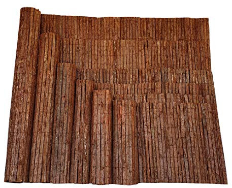 Nature LOUNGE Tapis en écorce 100 x 300 cm – Brise-vue avec une longue durée de vie – Tapis brise-vue résistant en écorce d'arbre