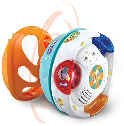 VTech - Rueda la Bola 3 en 1, Pelota interactiva para bebés +9 Meses, transformable en diábolo y Tambor, Versión ESP