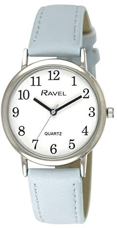 Ravel - Women's Pastel Coloured Everyday Watch (27mm case) - Analogue Quartz - R0137.06.2 - Sky Blue/Silver Tone