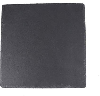 Luxshiny Placa De Roca Natural De Negra Para Restaurante Para Presentar Filetes y Sushi Plato De Presentación De Cuadrados Para Barbacoa y Banquetes Plato De Pizarra Natural