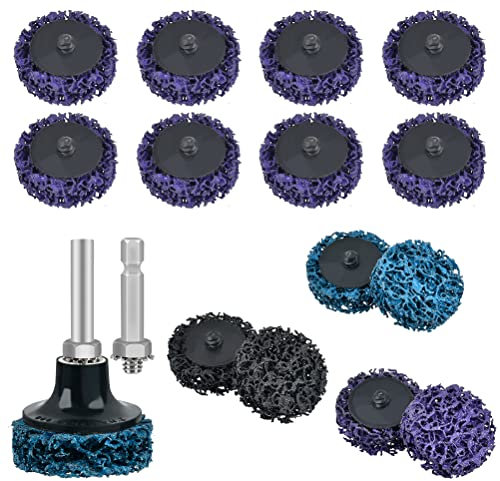 15pcs Grinding Cleaning Disc, 2 inch Poly Strip Wheel Rust Remover Disc, Paint Removal Disc Rough Cleaning Disc for Angle Grinder Clean and Remove Paint Coating Rust Welds Oxidation