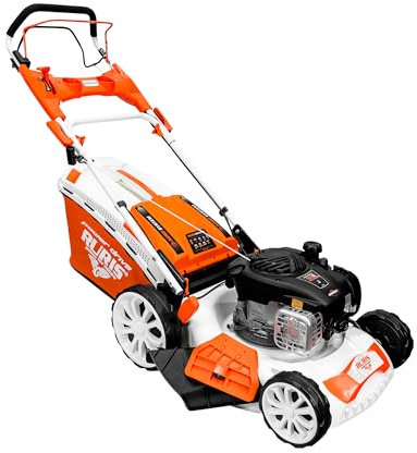 RURIS - Tondeuse à Gazon Autoportée RX333S - 3 CH - pour Surfaces jusqu'à 1500 m² - 5 Fonctions - Largeur de Travail 46 cm - Hauteur de Coupe de 25 à 75 mm - Sac de 65L - Outillage de Jardin