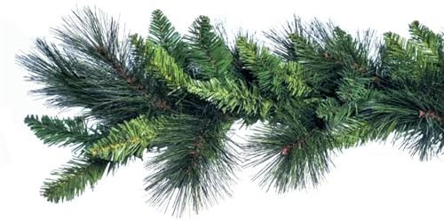 BOP Festone Natalizio Giove da 270 cm, in PVC e PP con Aghi di Pino, Molto Folto e Realistico | Boa Natalizio Verde, Decorazione di Natale per Porta, Scala, Camino, Tavolo, Base per Ghirlanda