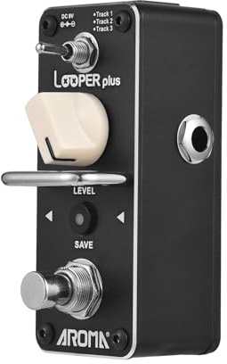 FUNFANG Loop Pedal för Elgitarr - 24 Bitar/44,1 KHz Looper Effekter Med Dubbel Färg LED Statusindikator, Volymjustering, Inspelning Och Spara