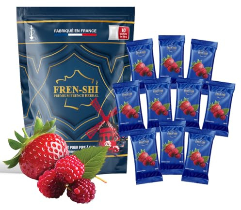 Frenshi Premium - 1 Kg - Moulin Rouge (Lampone, Fragola) - Sapore Shisha Fumo denso. Gusto Narghilè. Made in France