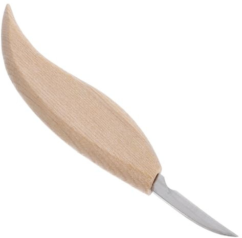 Uonlytech Coltello Per Intaglio Legno in Acciaio Inossidabile Affilato Manico Liscio in Legno Robusto Utensili Per Incisione Scultura Sicuri e Durevoli