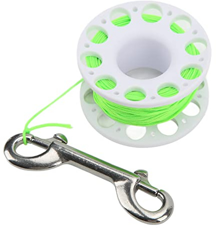 Tauchwinkelrolle, Handfischrolle mit Hoher Festigkeitsnylon -Seiltauchtrolle Zum Tauchen (White)