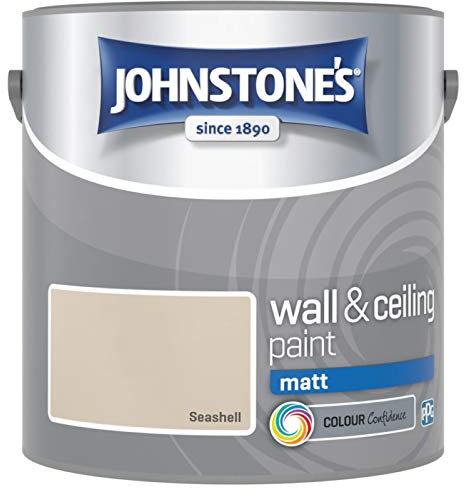 Johnstones No Ordinary Paint Water Based Interior Vinyl Matt Emulsion Seashell 2.5 Litre