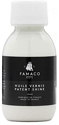 Famaco Huile Vernis, Produit pour nourrissant Chaussures en Cuir Verni, 100 ML, Incolore