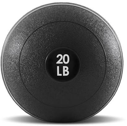 ProsourceFit Slam Medicine Ball, Classic Dead Weight Balls for Strength and Conditioning Exercises, Cardio and Core Workouts, 20lb, Black