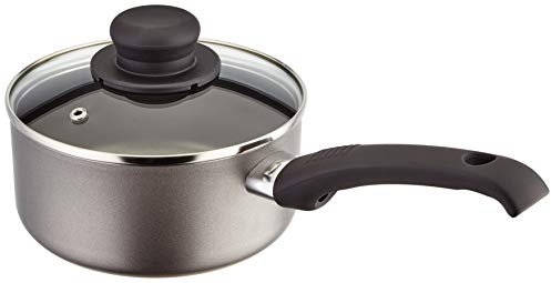 Judge Everyday 16cm Non-Stick Saucepan, 1.2L with Vented Glass Lid and Stay Cool Handle, Aluminium, Dishwasher Safe, Not Suitable for Induction Hobs, Compatible with All Other Hobs