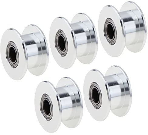 DiGiYes GT2 Timing Belt Idler Pulley 20 Toothless 5mm Bore 6mm Width Timing Belt Idler Pulley Wheel for 3D Printer