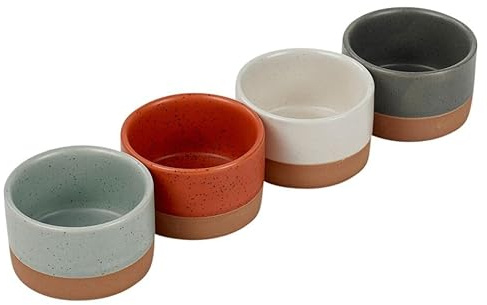 URBNLIVING Stoneware Serving Bowls Set for Fruits Salad Soup Noodle Ramen Snacks Condiments and Nibbles - Elegant Dishes for Kitchen Dining Serving Appetisers Bowl Set Small and Large Sizes
