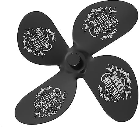ANDRESLAD 1set Aluminum Fan for Heat Powered Fireplace Stove Design Quiet Essential Accessories for Efficient Heating for Home Use