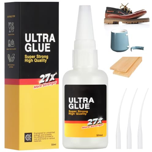 Flintronic Colle Instantanée extra forte, Colle à Base D'huile, Colle Universelle Puissante, Colle à séchage rapide, Colle à L'huile Haute Résistance pour plastique, cuir, métal, bois, céramique(50g)