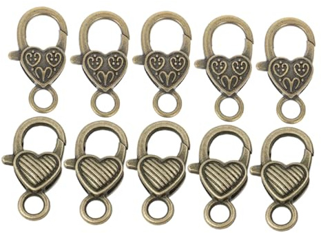 HOMSFOU 20pcs Metal Lobster Claw Keychain Clips with Key Rings for DIY Crafts Bag Pendants Lightweight Durable Multifunctional Fastening Accessories for Keychains Backpacks